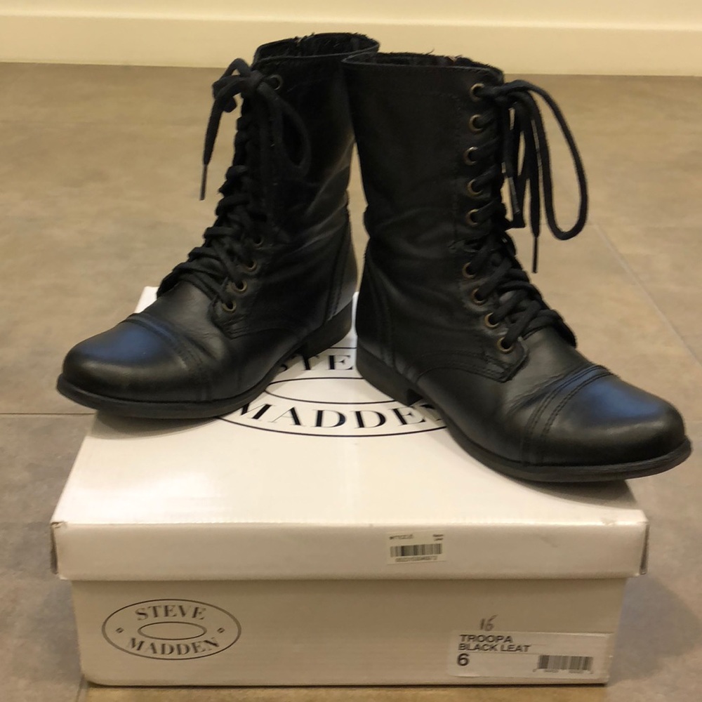 Steve Madden Women's Troopa Combat Boots